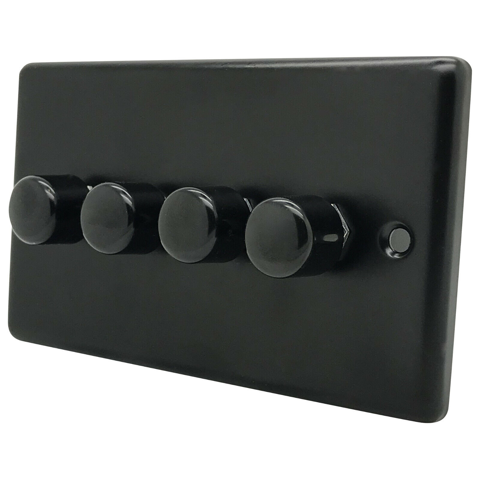Matt Black 250W 4 Gang Push 2 Way Dimmer - W13MBB