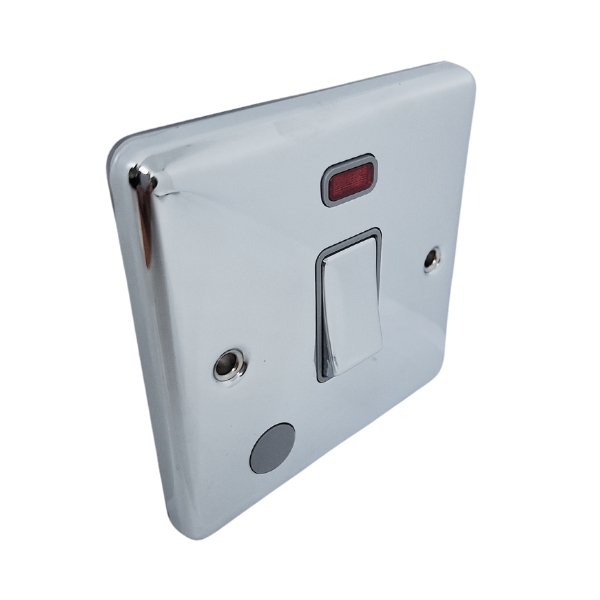 Polished Chrome 20A Double Pole Switch – W37PCG