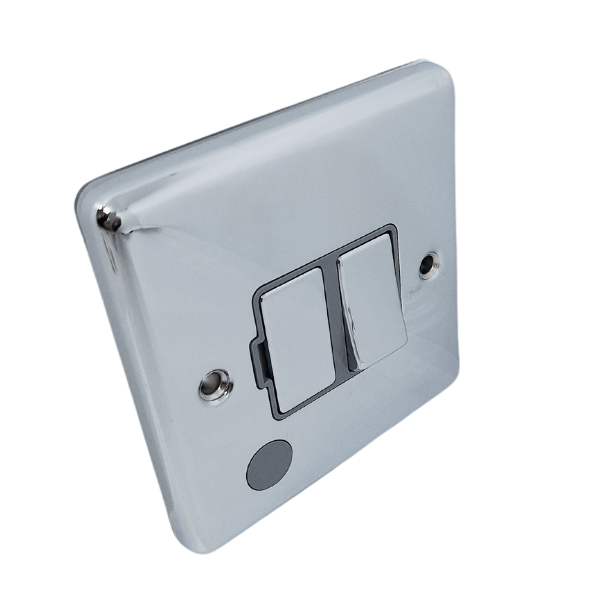 Polished Chrome 13A Switched Fuse Spur – W38PCG