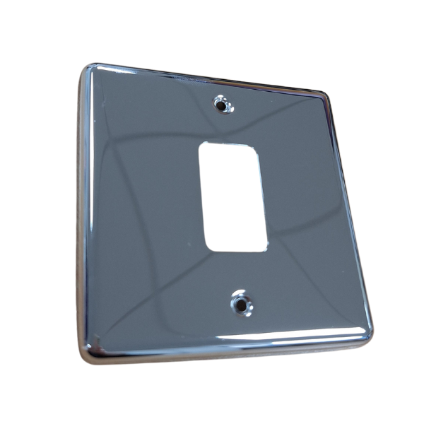 Polished Chrome 1 Gang Grid Plate – WGP1GPC