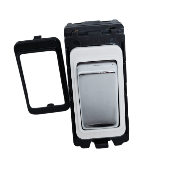 Polished Chrome 20A 2 Way SP Grid Switch – GS01PC