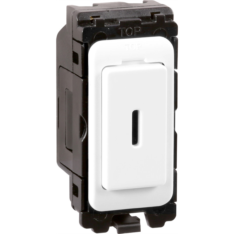 Grid Key Switch White 20A 2 Way DP - KS37W