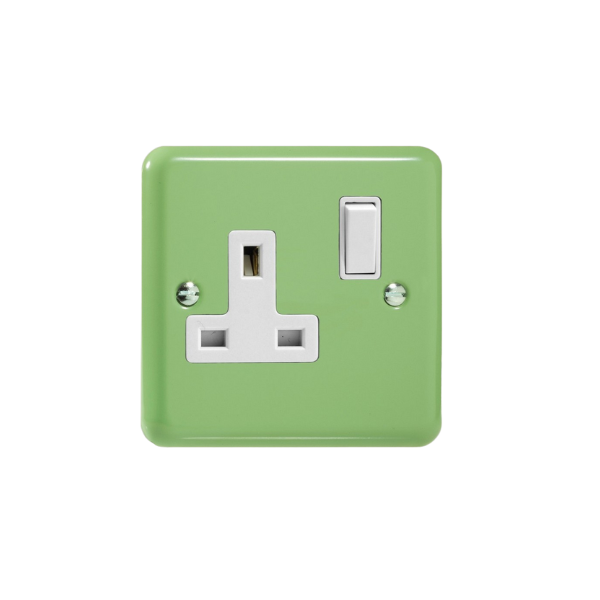 Beryl Green 1-Gang 13A Double Pole Switched Socket XY4W.BG