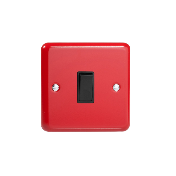 Pillar Box Red 1-Gang 10A 1- or 2-Way Rocker Switch XY1B.PR
