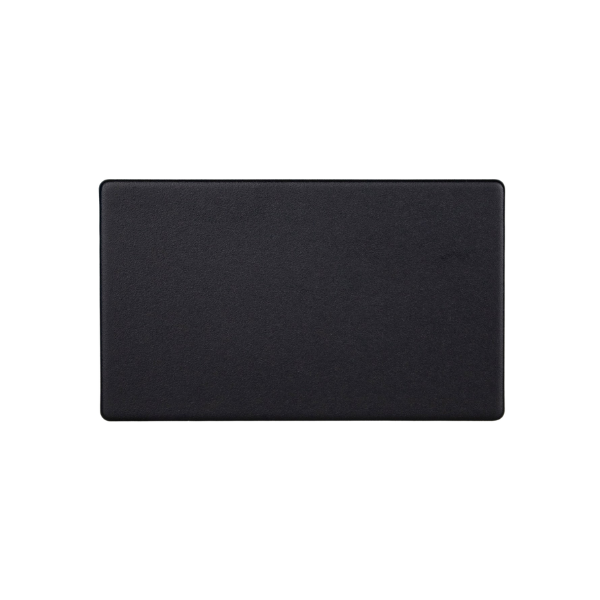Matt Black Urban Screwless Double Blank Plate XDYDBS.MB