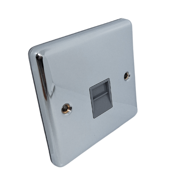 Polished Chrome Telephone BT Slave Socket – W44PCG
