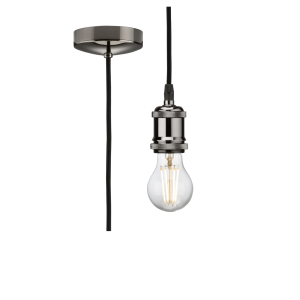 Black Nickel 1.8m E27 Vintage Pendant Set - 8271LBN