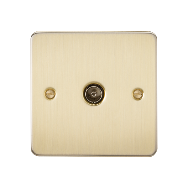 Brushed Brass TV Outlet (non-isolated) - FP0100BB
