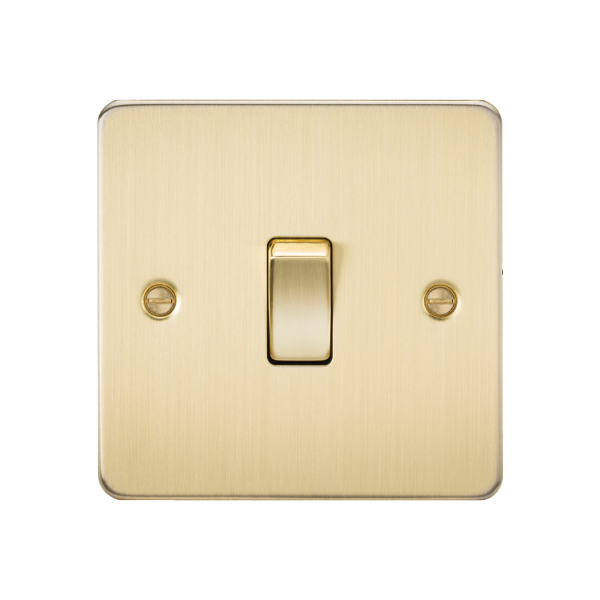 Brushed Brass 10AX 1G Intermediate Switch - FP1200BB