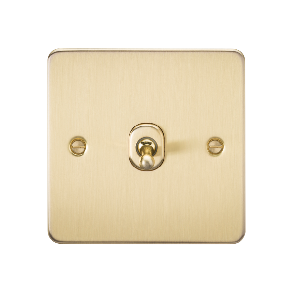 Brushed Brass 10AX 1G 2-way Toggle Switch - FP1TOGBB