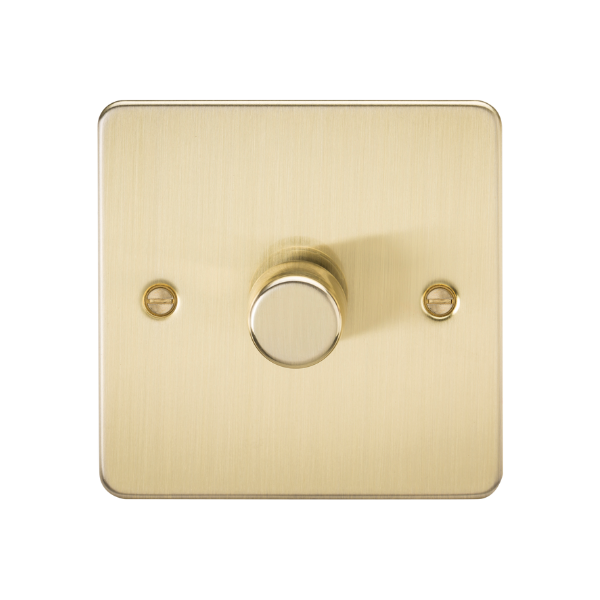 Brushed Brass 1G 2-way 10-200W (5-150W LED) Intelligent dimmer - FP2191BB