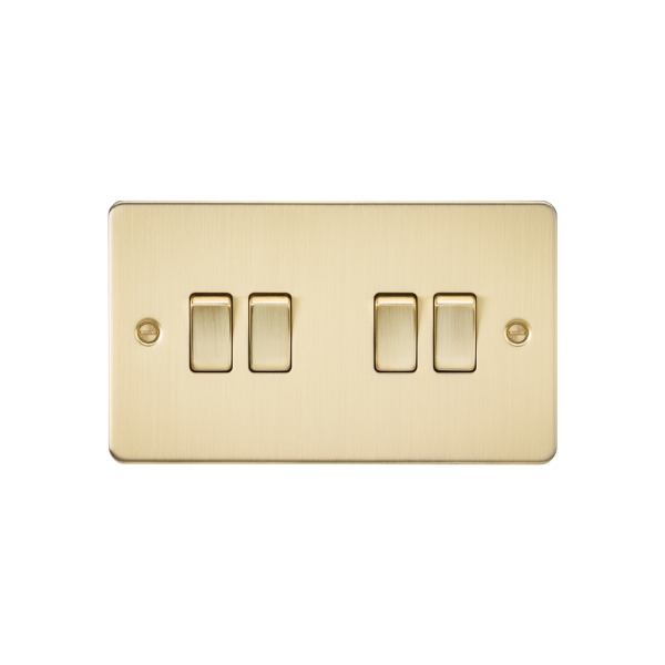 Brushed Brass 10AX 4G 2-way Switch - FP4100BB