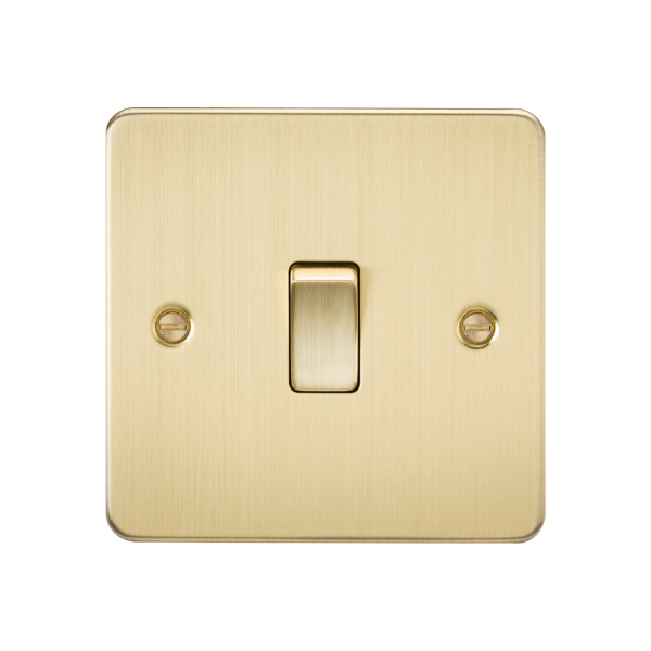 Brushed Brass 20A 1G DP Switch - FP8341BB