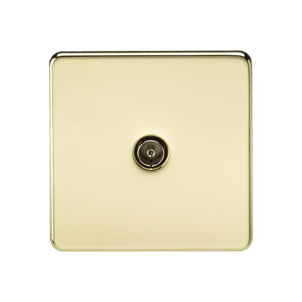 Polished Brass TV Outlet (Non-Isolated) - SF0100PB