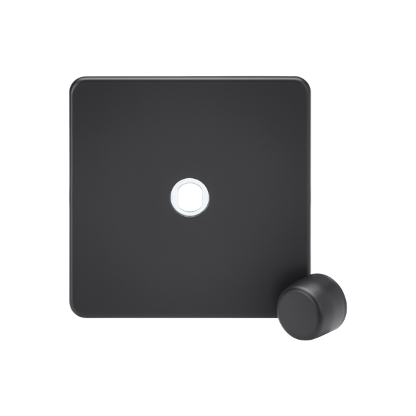 Anthracite 1G Dimmer Plate with Matching Metal Dimmer Cap - SF1DIMAT