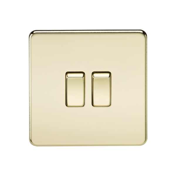 Polished Brass 10AX 2G 2-way Switch - SF3000PB