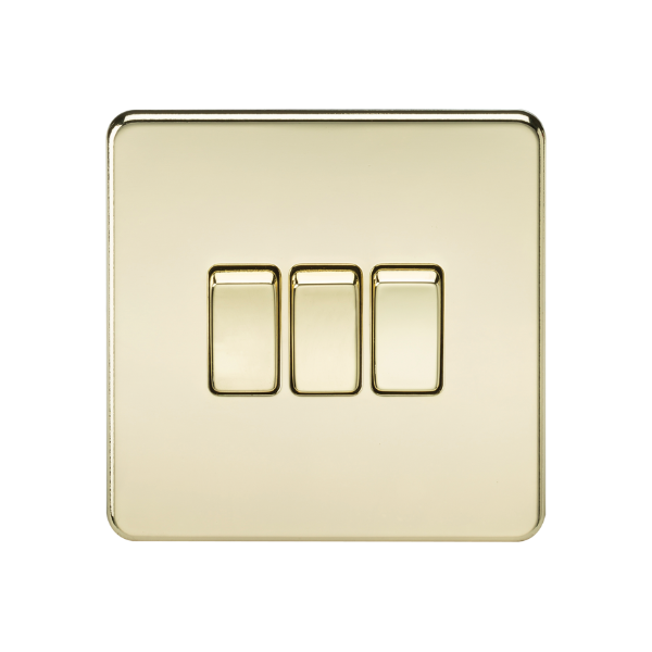 Polished Brass 10AX 3G 2-way Switch - SF4000PB