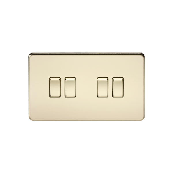 Polished Brass 10AX 4G 2-way Switch - SF4100PB