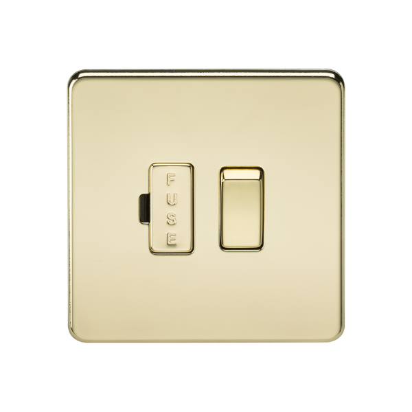 Polished Brass 13A Switched Fused Spur Unit - SF6300PB