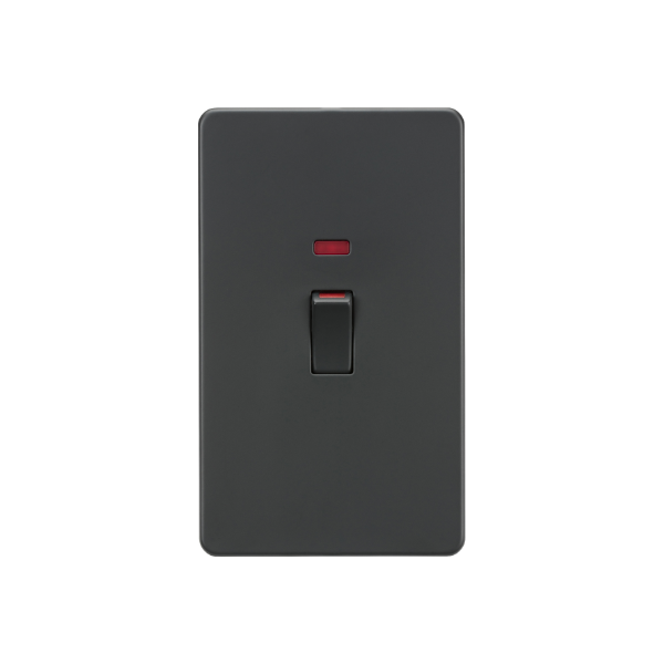 Anthracite 45A DP Switch with Neon (2G size) - SF82MNAT