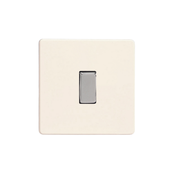 Varilight Primed 1-Gang 10A 1- or 2-Way Rocker Switch with Chrome Rockers XDY1S.PD