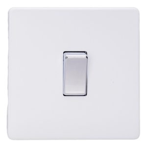 Varilight Primed 1-Gang 10A 1- or 2-Way Rocker Switch with Chrome Rockers XDY1S.PD
