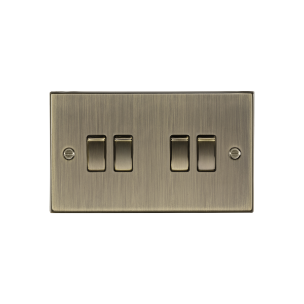 Antique Brass 10AX 4G 2-way Plate Switch - CS41AB