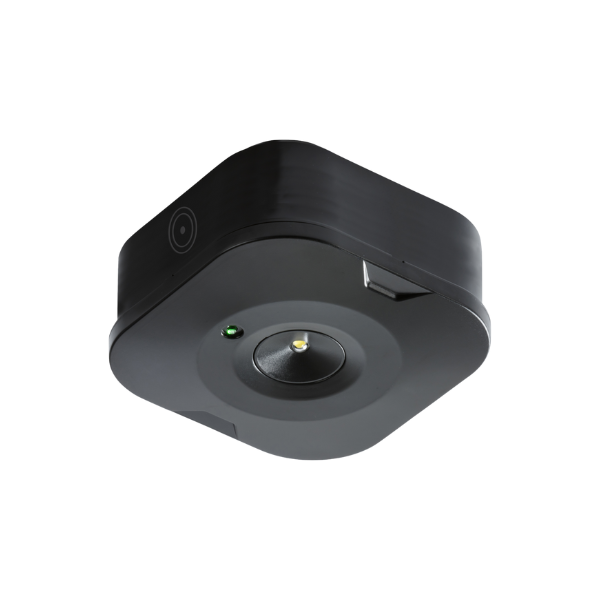 230V 3W LED Surface Emergency Downlight Black EMSUR2BK