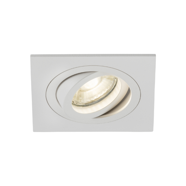 Ambar Single Tilt Square Downlight White - AMA1TSW