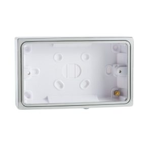 Double Surface Decorative Pattress Box Chrome Effect - YBD.C