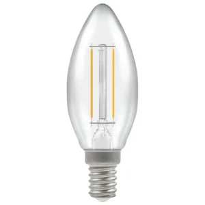 LED Candle Filament Clear • Dimmable • 2.5W • 2700K • SES-E14