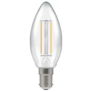 LED Candle Filament Clear • Dimmable • 2.5W • 2700K • SBC-B15d