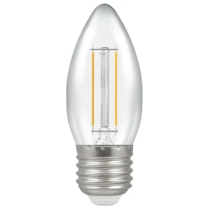 LED Candle Filament Clear • Dimmable • 2.5W • 2700K • ES-E27