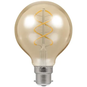 LED G80 Spiral Filament Antique • Dimmable • 6W • 2200K • BC-B22d