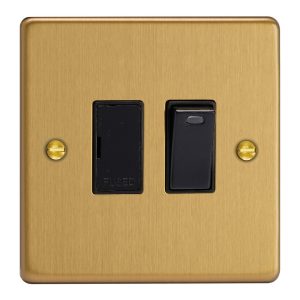 Brushed Brass 13A Switched Fused Spur + Neon XDE6NB.BB