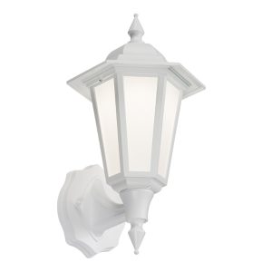 Knightsbridge 230V IP54 8W LED Wall Lantern - White - LANT1W