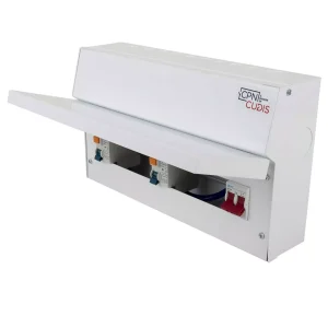 CUDIS MCU18S/80TI/W 12 WAY SPLIT LOAD CONSUMER UNIT 100A 2 X 80A 30MA RCD