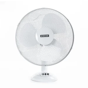 12'' White Oscillating Desk Fan - 3 Speed