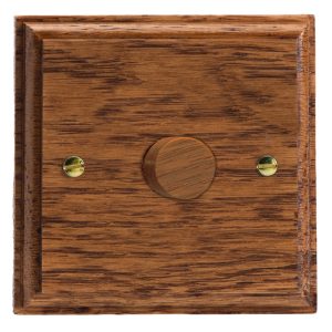 Varilight Kilnwood 1-Gang 2-Way V-Dim Push On/Off Rotary Dimmer 1 x 60-400W - HK3MO