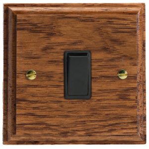 Varilight Kilnwood 1-Gang 20A Double Pole Rocker Switch - XK20MOB