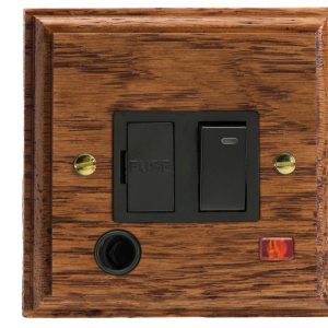 Varilight Kilnwood 13A Switched Fused Spur with Neon with Flex Outlet - XK6FONMOB