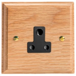 Varilight Kilnwood 1-Gang 5A Round Pin Socket - XKRP5OB