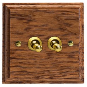 Varilight Kilnwood 2-Gang (10A Intermediate Switch with 10A 1- or 2-Way Toggle Switch) - XKT71MO