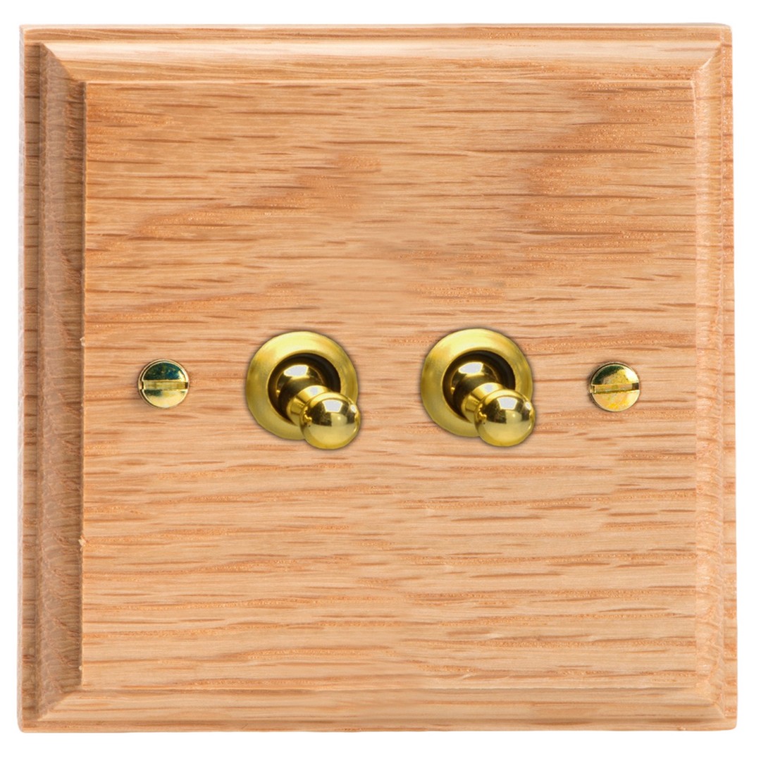 Varilight Kilnwood 2-Gang (10A Intermediate Switch with 10A 1- or 2-Way Toggle Switch) - XKT71O
