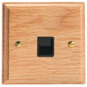 Varilight Kilnwood 1-Gang Telephone Master Socket - XKTMOB